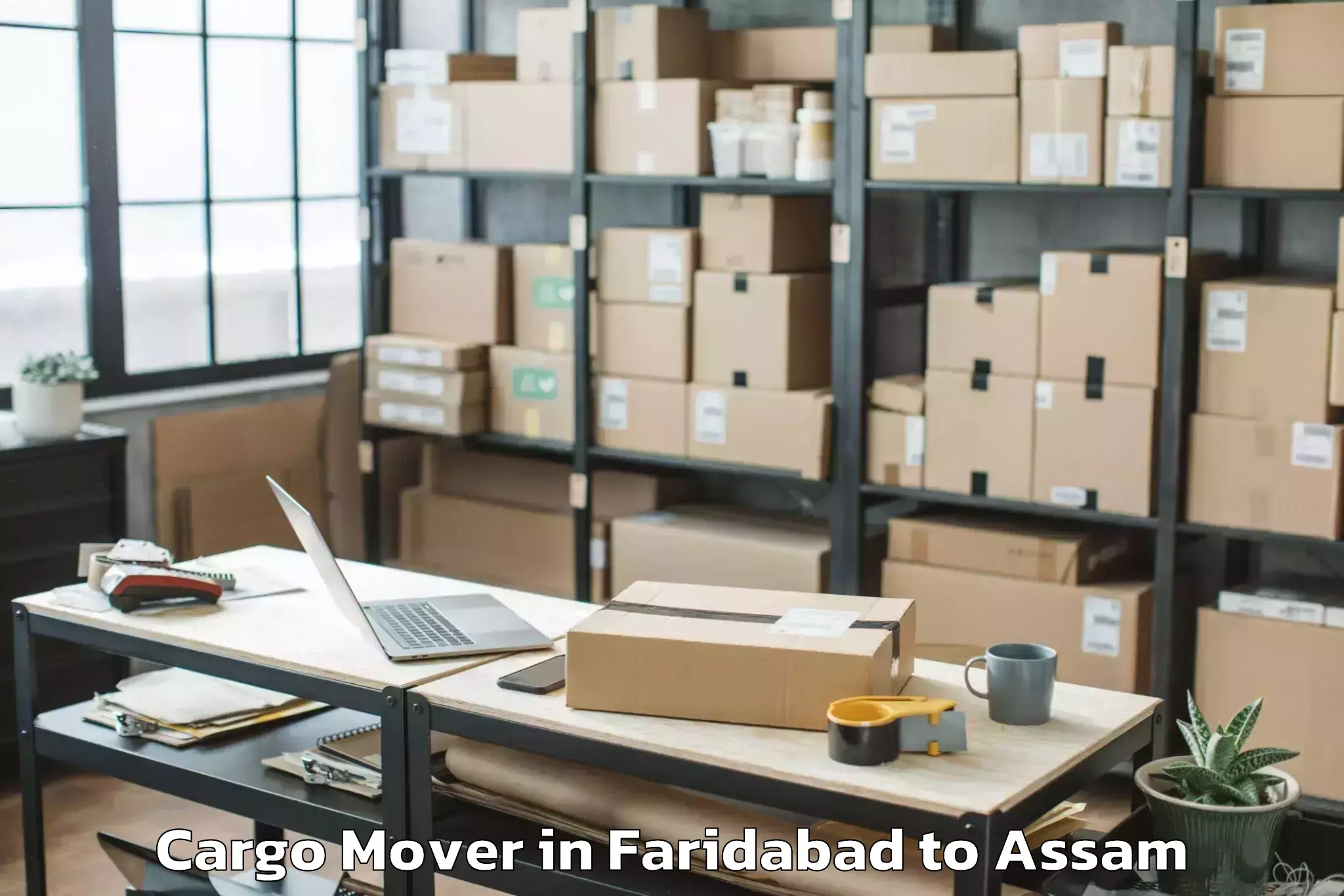 Top Faridabad to Pachim Nalbari Cargo Mover Available